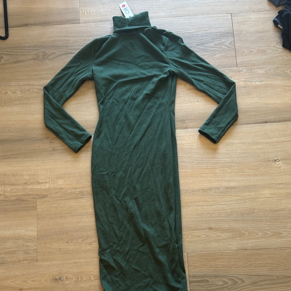 CBR Deep Green Long Sleeve Dress